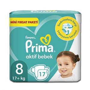 پوشک کودک پریما سایز 8 بسته 17 عددی